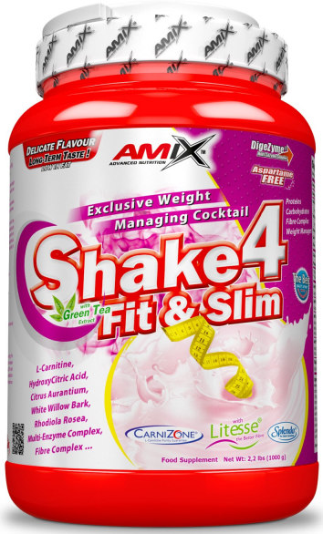 Proteiinijuoma jauheena Amix Shake 4 Fit&Slim 500g