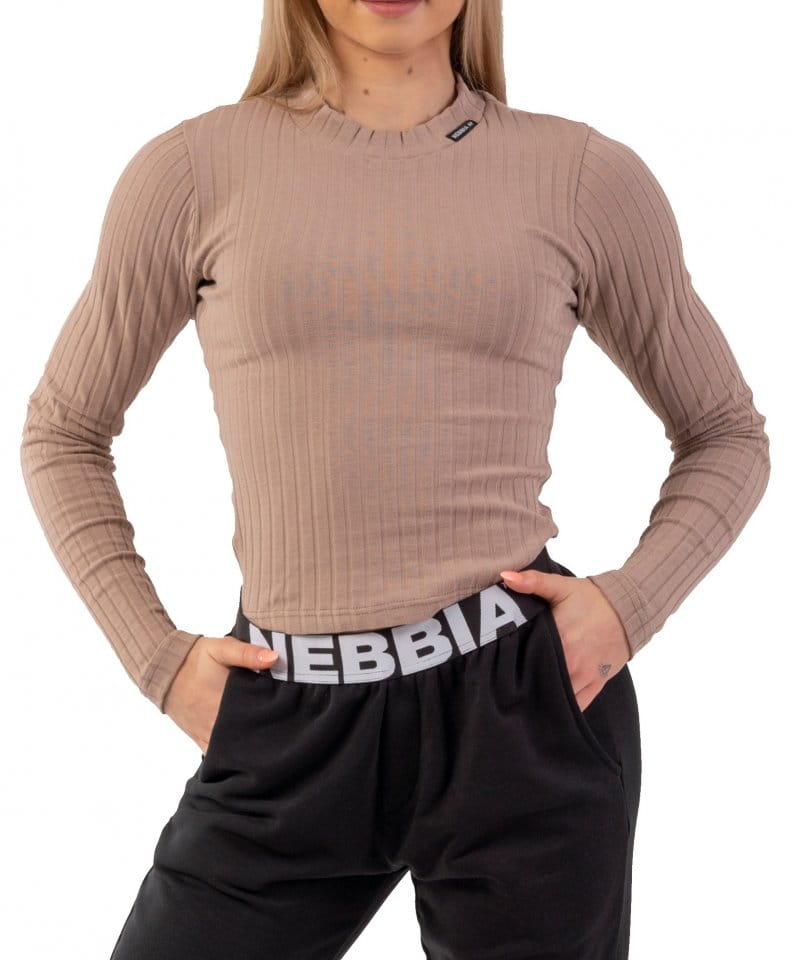 Pitkähihainen t-paita Nebbia Organic Cotton Ribbed Long Sleeve Top