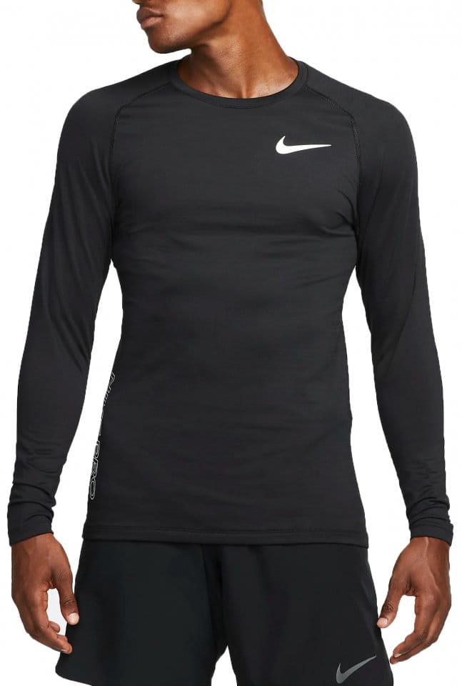 Pitkähihainen t-paita Nike Pro Warm Sweatshirt Schwarz F010
