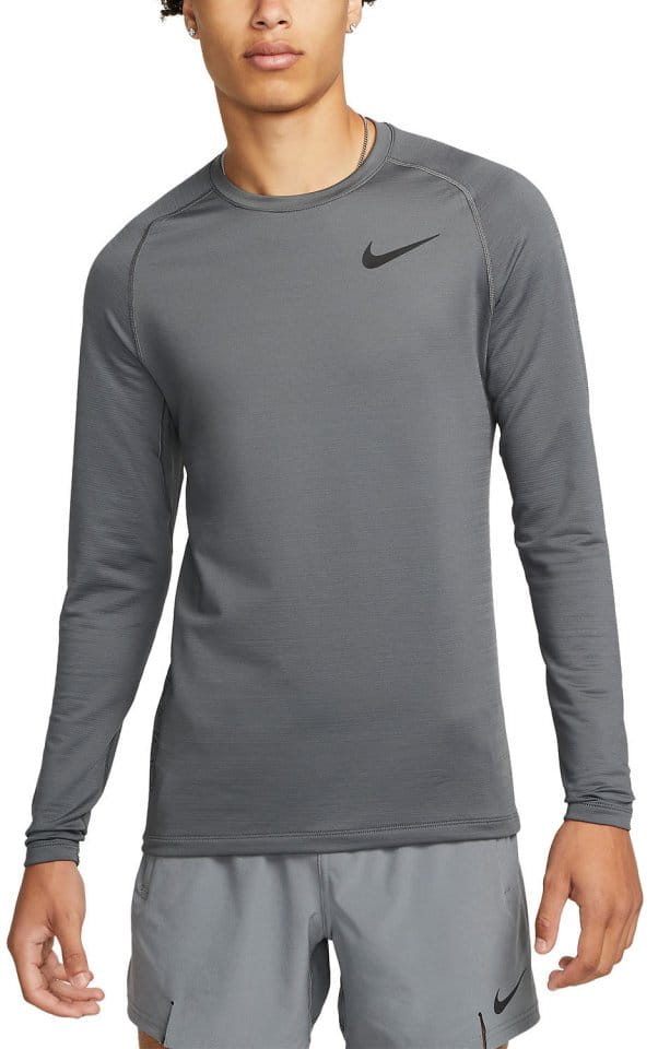 Pitkähihainen t-paita Nike Pro Warm Sweatshirt Grau Schwarz F068