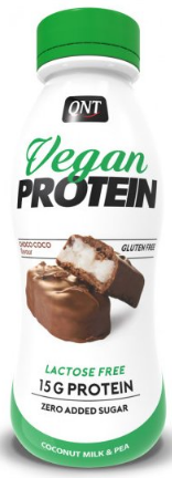 Proteiinijuomat ja smoothiet QNT VEGAN SHAKE (15 g protein & low sugar) Lactose free 310 ml Choco-coco