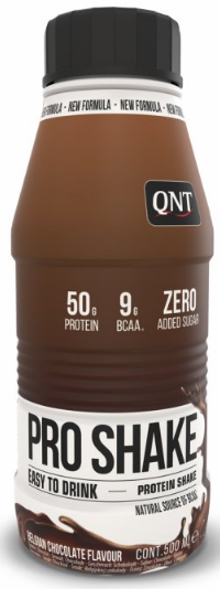 Proteiinijuomat ja smoothiet QNT PRO SHAKE (50g protein & Low Sugar) 500 ml Belgian Chocolate