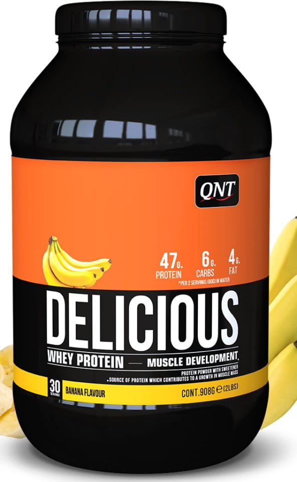 Proteiinijauheet QNT Delicious Whey Protein banana - 908 g