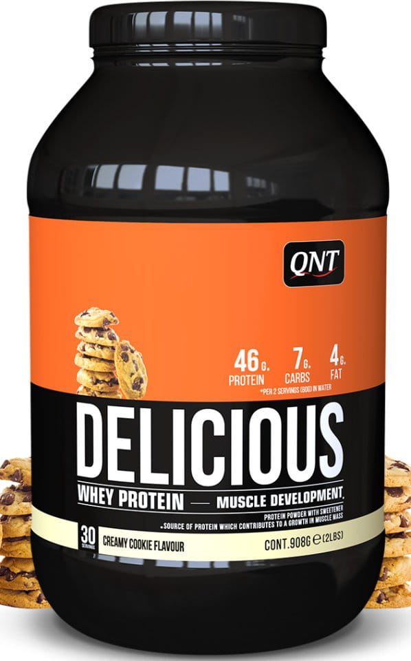 Proteiinijauheet QNT Delicious Whey Protein Creamy Cookie - 908g